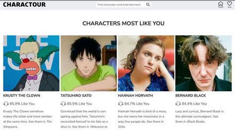 charactour.com|characters that match your personality.